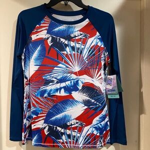 Reel Legend XS Leaf Print Long Sleeve Shirt